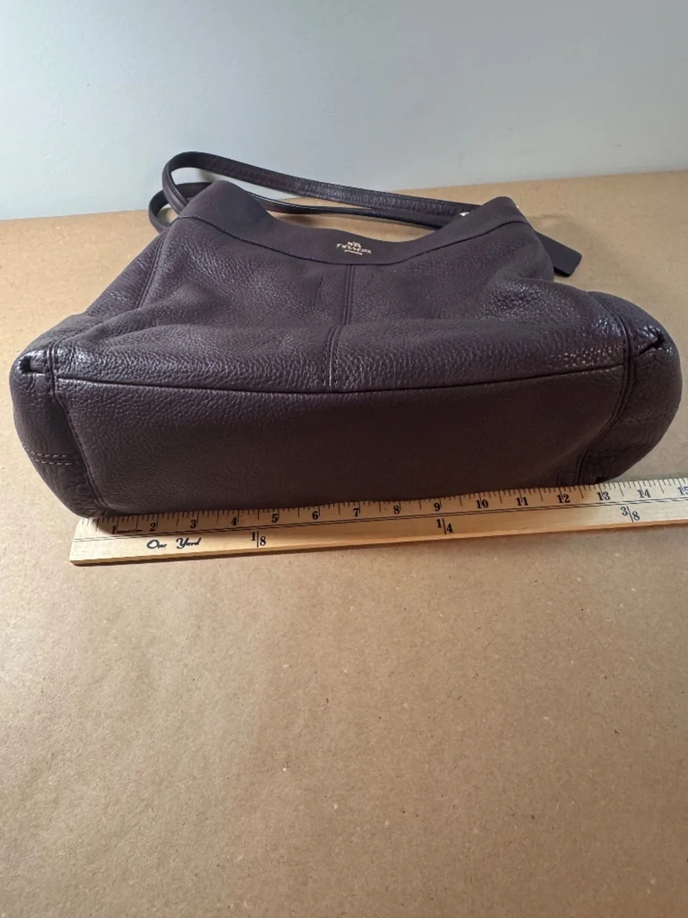 Coach Lexy Pebbled Leather Shoulder Bag Brown F57545